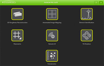 Phenom Pro Suite界面Phenom桌面扫描电子显微镜